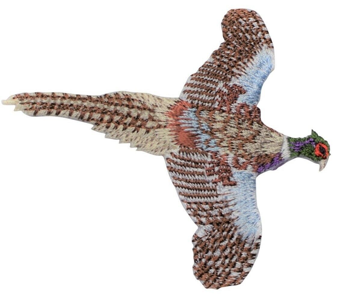 Ring-Necked Pheasant Applique Patch - Bird Badge 2-7/8 (Iron on)