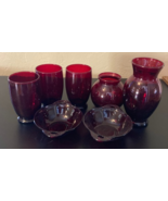 Royal Ruby Red Anchor Hocking Glassware - $58.00