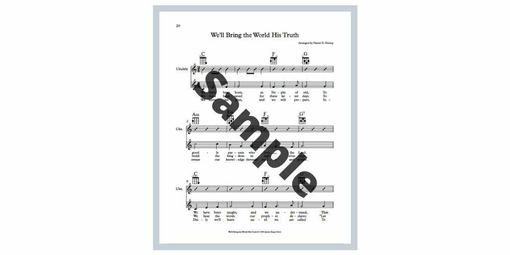 LDS Ukulele Hymns Primary Songs Chord Book by Daniel E. Heslop Other