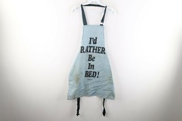 Vtg 70s Rockabilly Distressed I&#39;d Rather Be In Bed Cooking Apron Chef Ap... - $59.35
