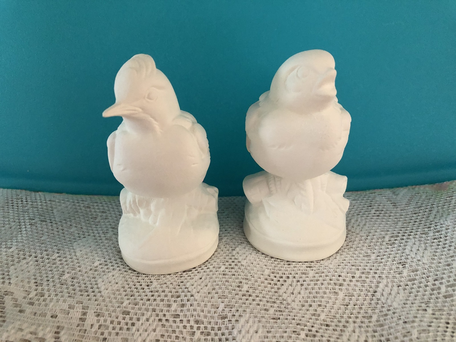 W8 Small Birds Set of 2 Ceramic Bisque Ready to Paint, Unpainted, You