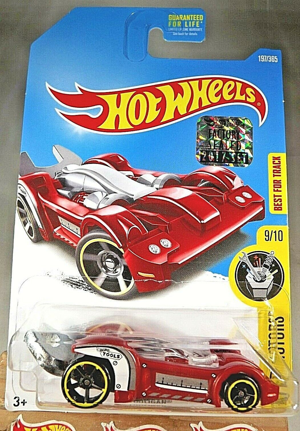 2017 Hot Wheels #197 Experimotors 9/10 TOOLIGAN Red w/Black OH5 Spoke ...