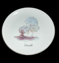 Vintage Precious Moments Plate March Birthday Collection 1983 Enesco Japan - $15.88