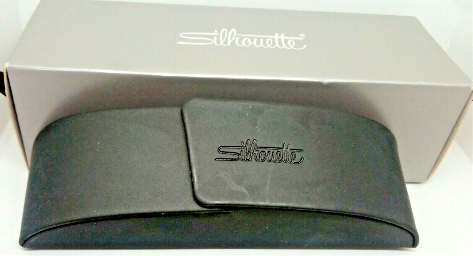 Silhouette Dark Grey Eyeglass Case With Cleaning Cloth Authentic in