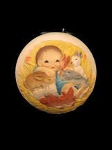 Vtg  1979 Schmid Anri Ferrandiz Baby Rabbits Christmas Ball Ornament - $9.89