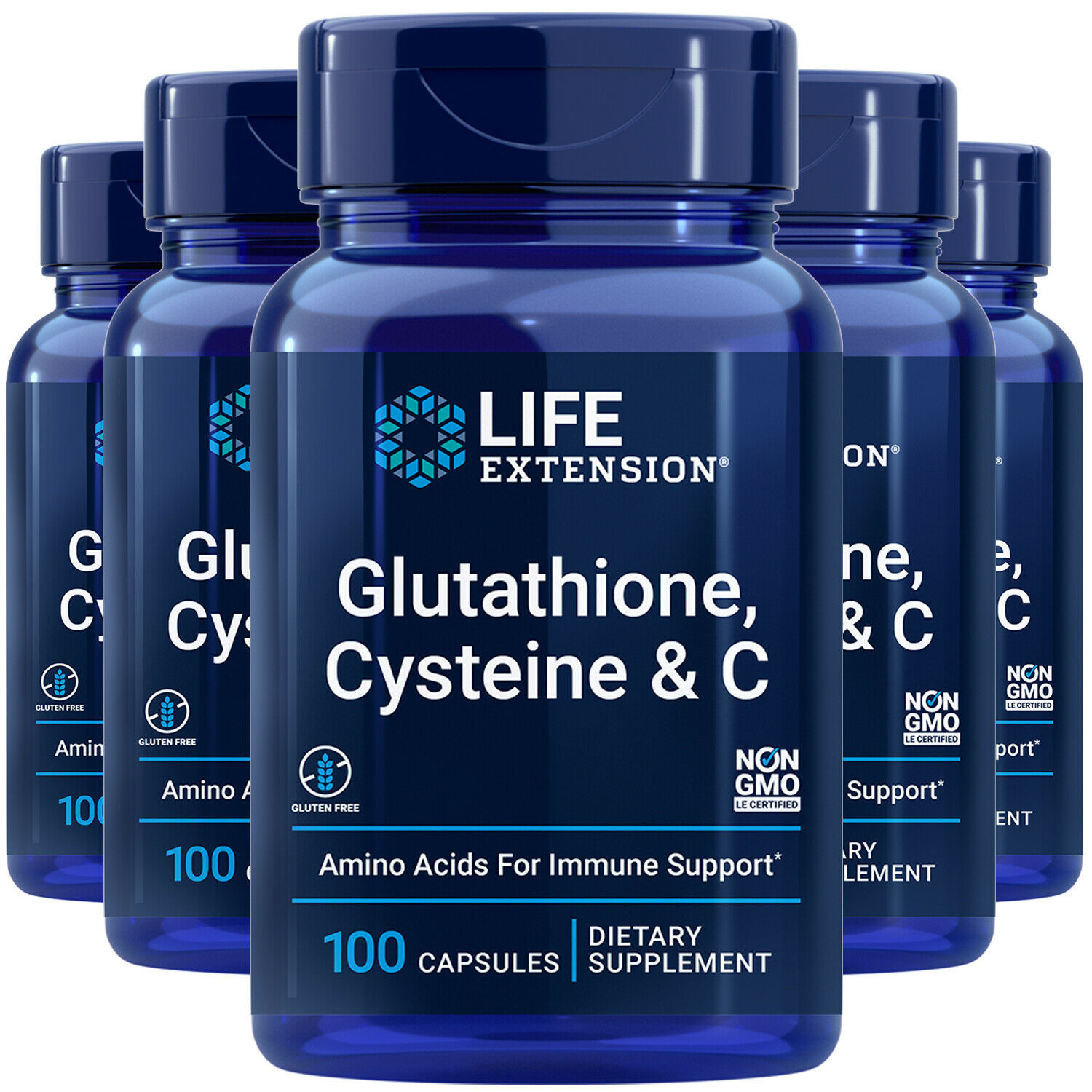 LGlutathione, Cysteine and Vitamin C 5X100Caps Amino Acid Immune Life