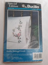 Bucilla ~ Flowers &amp; Vine ~ Pair Stamped Pillow Case Stitch Kit #63104 ~ NIP - $8.86