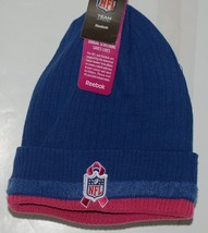Reebok Indianapolis Colts Blue Pink Breast Cancer Awareness Cuffed Knit Hat image 2
