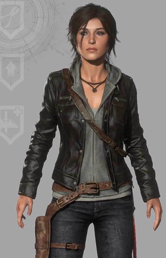 Handmade Women's Brown Rise of The Tomb Raider Lara Croft Leather Biker Jacket