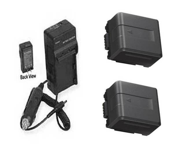 Primary image for TWO 2X Batteries + Charger for Panasonic HDC-TM900K HDC-TM900P HDC-HS900PC