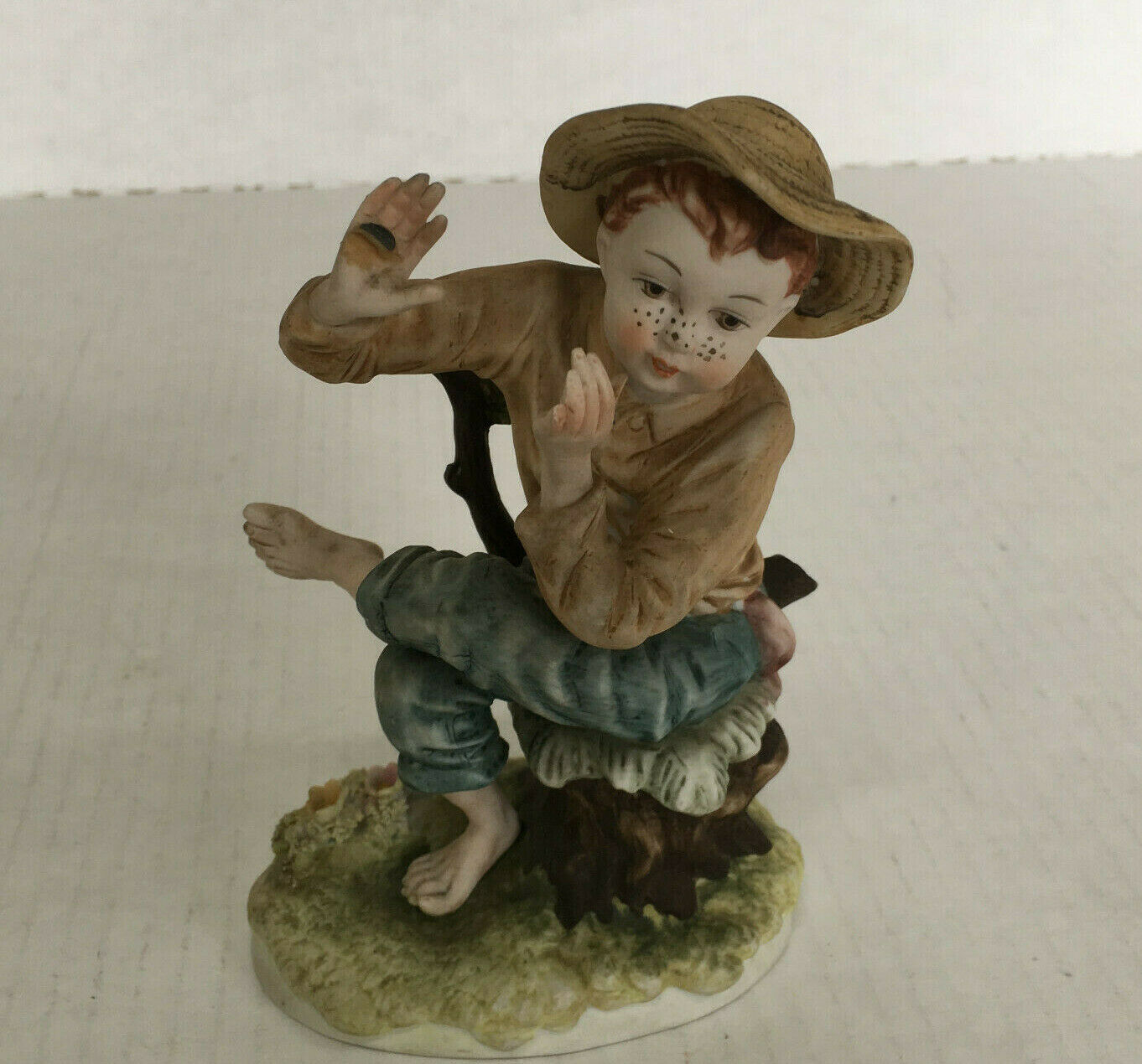 vintage lefton china handpainted tom sawyer figurine KW845 collectible