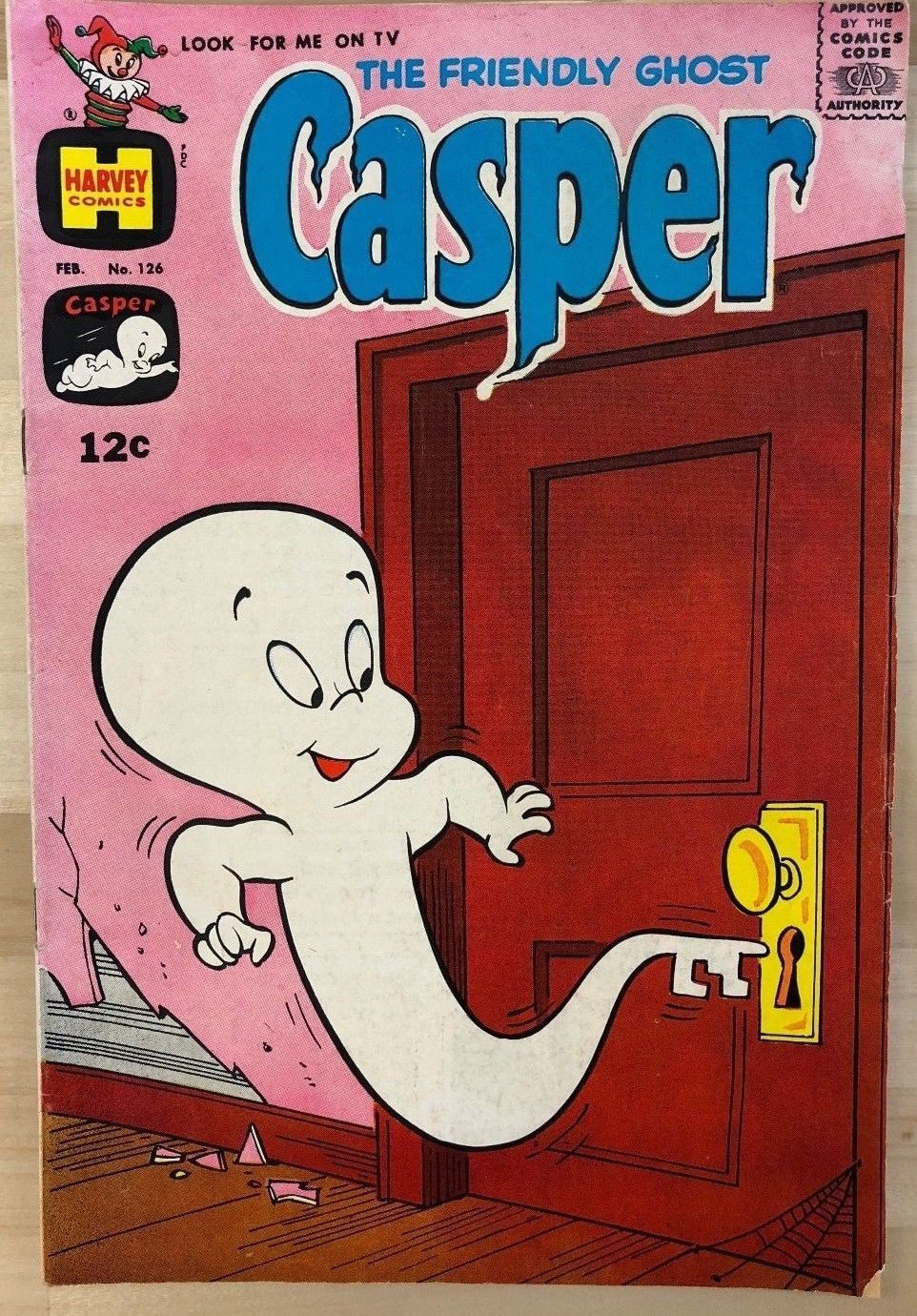CASPER #126 (1969) Harvey Comics VG+ - Cartoon Character
