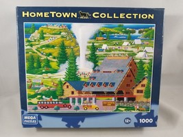 Hometown Old Faithful Jigsaw Puzzle 1000 Piece Heronim Mega Geyser Campi... - $11.28