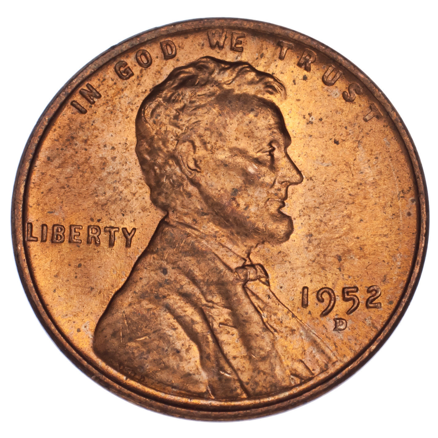 1952-D Lincoln Wheat Cent Choice BU Roll