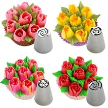Tulip Icing Piping Nozzles Stainless Steel Flower Cream Pastry Tips Nozzles - $3.22+