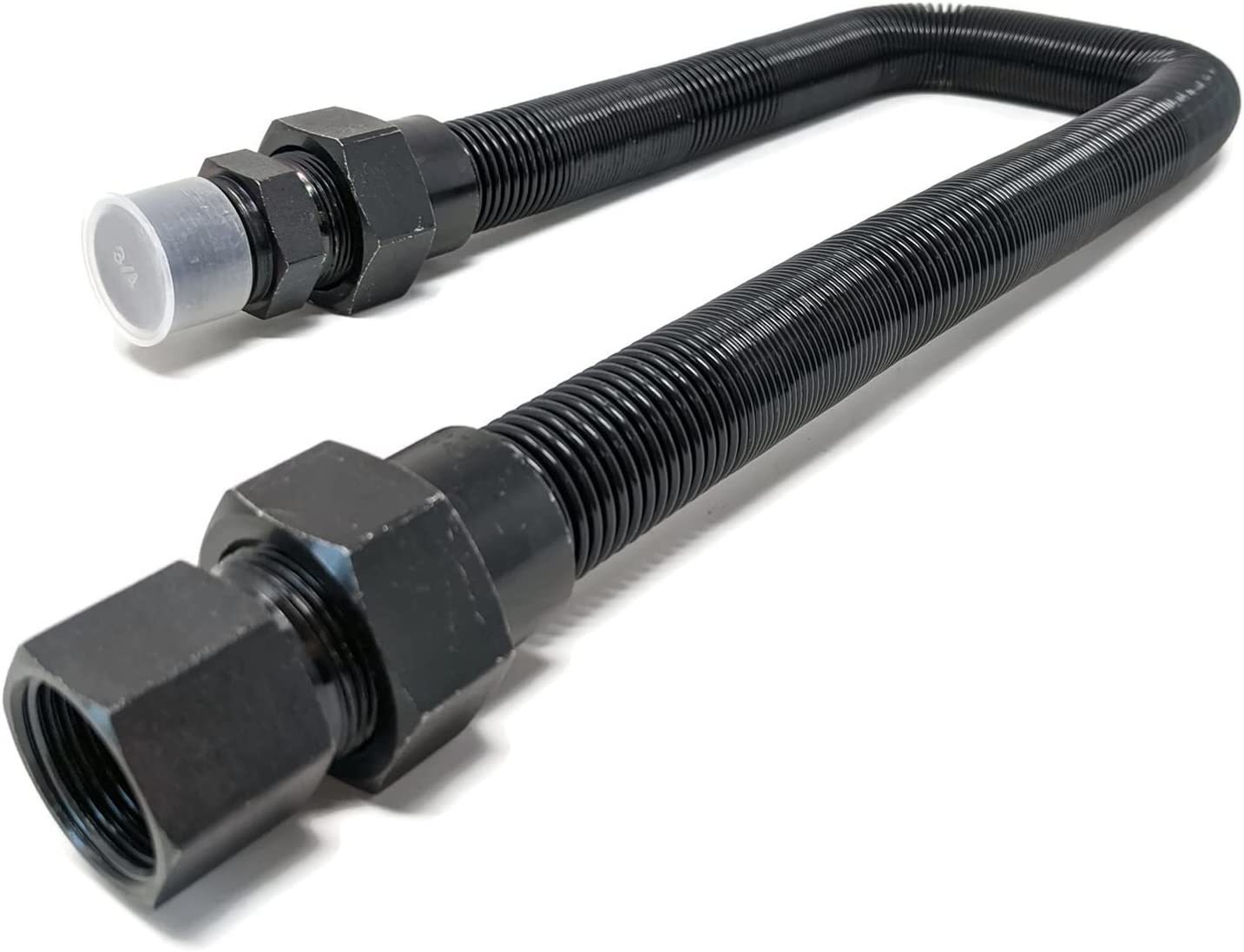 3/4" Whistle Free Gas Flex Line For Fire Pit, Black, From Midwest, 36