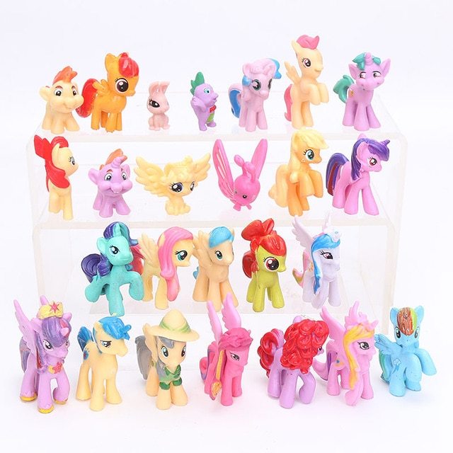 Set of 25pcs My Little Pony Toys 2.5-5cm Pony PVC Action Figures ...