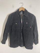 Vtg Y2K Quiksilver Boys S Black Corduroy Cotton Zip Front Jacket - $28.49
