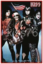 KISS &quot;U.S.Tour 76 / Spirit Of 76 23 x 34 Custom Poster - Classic Rock Mu... - $60.00