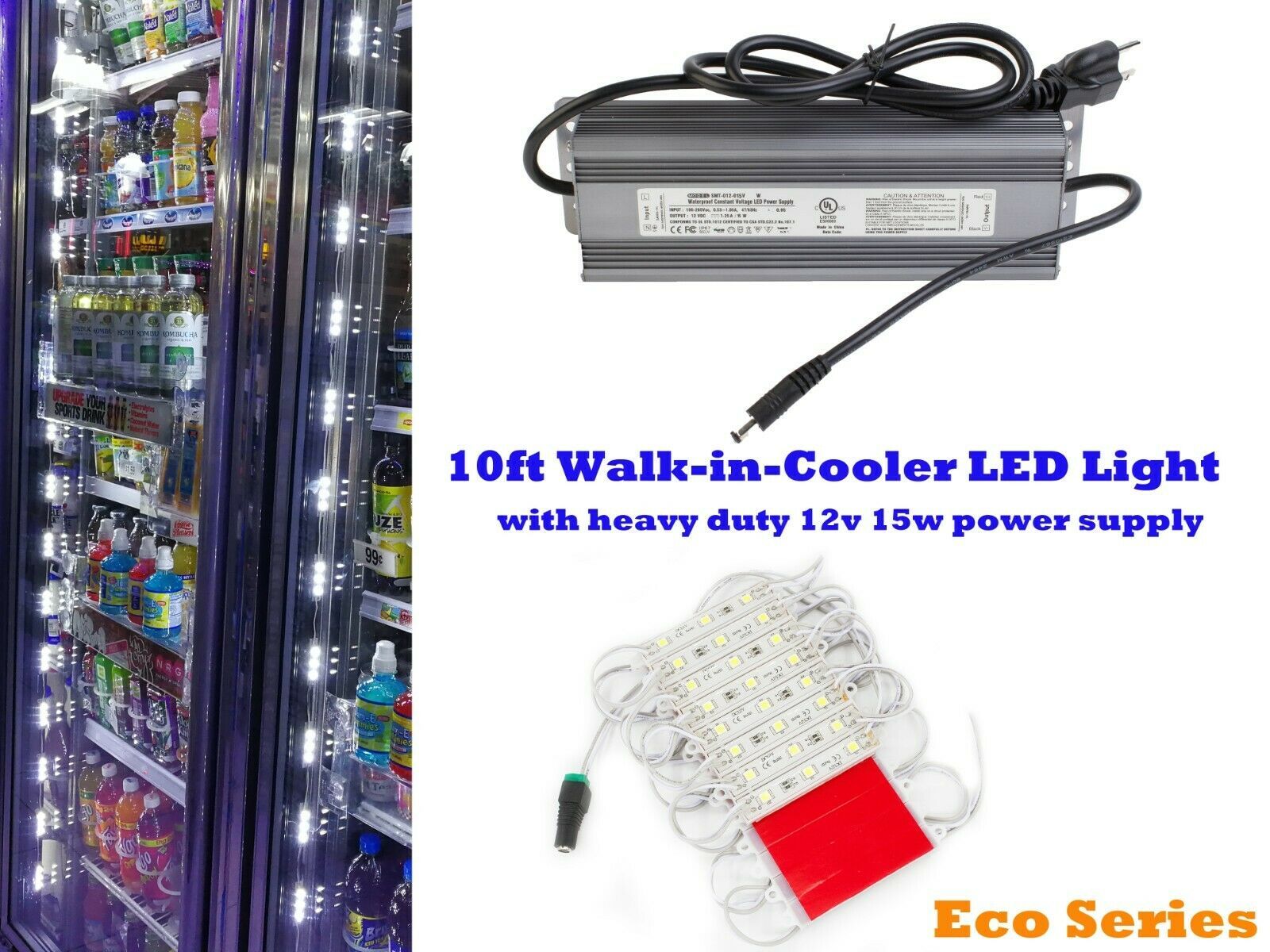 Walk in cooler Fridge LED Light 10ft 20ft 30ft + Heavy Duty Waterproof