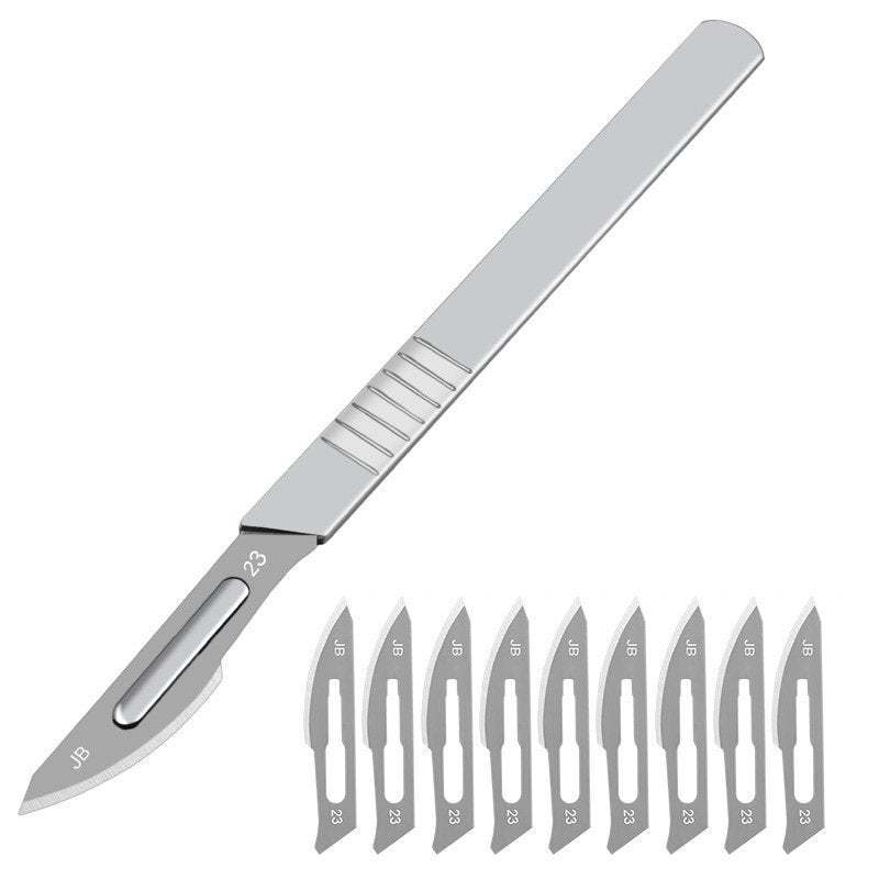 Carbon steel scalpel with 10 blades for DIY crafts tool