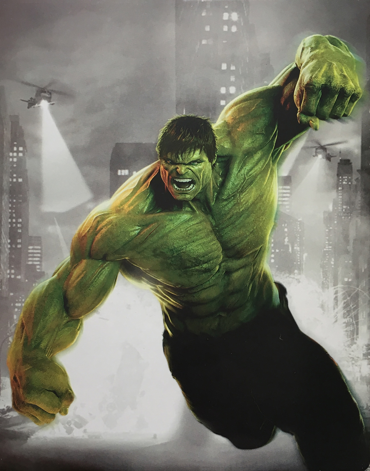 The Incredible Hulk Poster 2008 Marvel Movie Textless Art Film Print 24x36