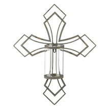 Contemporary Cross Pillar Candle Wall Sconce - $28.44