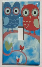 Owl Love patterns Light Switch Outlet wall Cover Plate Home Decor image 1
