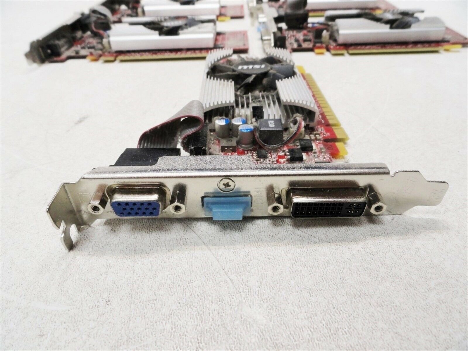 Lot of 5 MSI N520GT-MD1GD3/LP GeForce GT 520 1GB DDR3 PCI-e Graphics ...