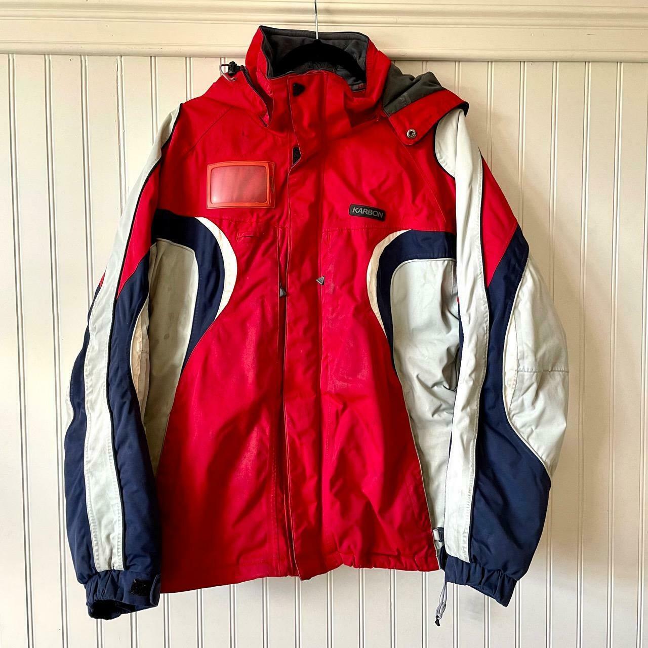 Karbon Ski Snowboarding Red Jacket  Winter Snow Coat Mens Size M Schure Sports - $53.47