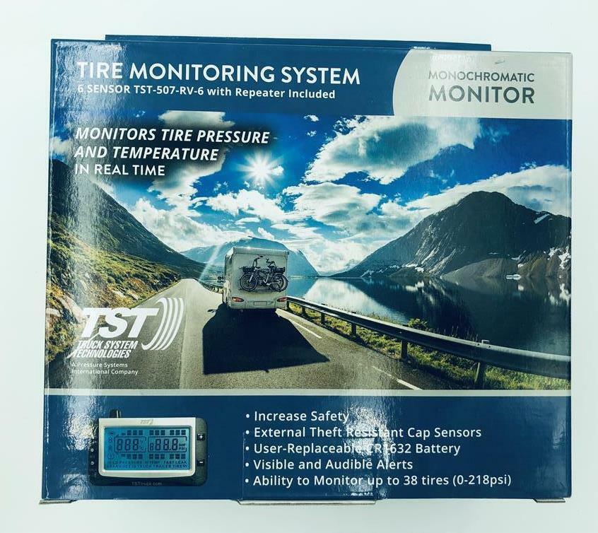 NEW TST Tire Monitoring System With 6 Sensors, Repeater & Monitor TST