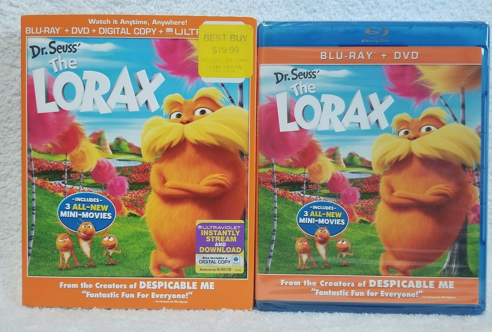 Dr. Seuss THE LORAX (Blu-Ray, DVD + Digital Copy 2012, 2-Disc Set) New ...