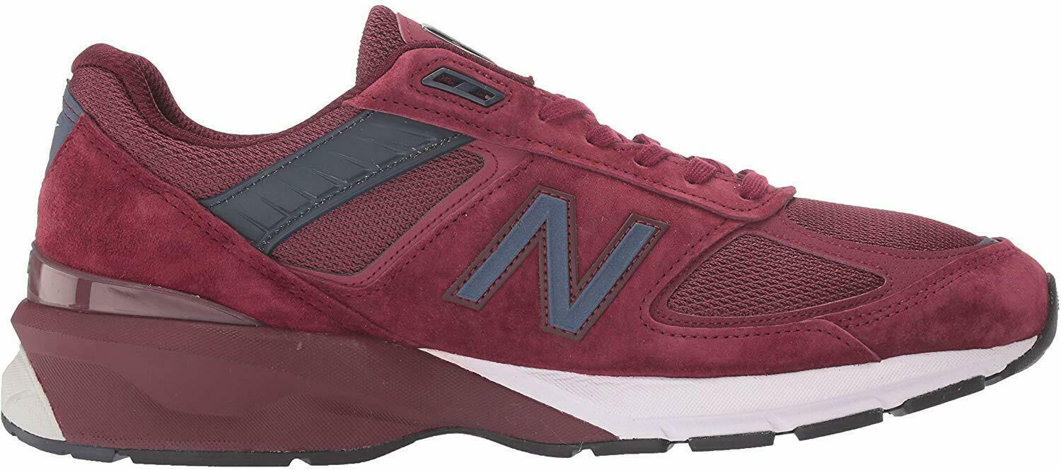 NEW BALANCE 990V5 BURGUNDY NAVY M990BU5 D MENS US SIZES - Athletic