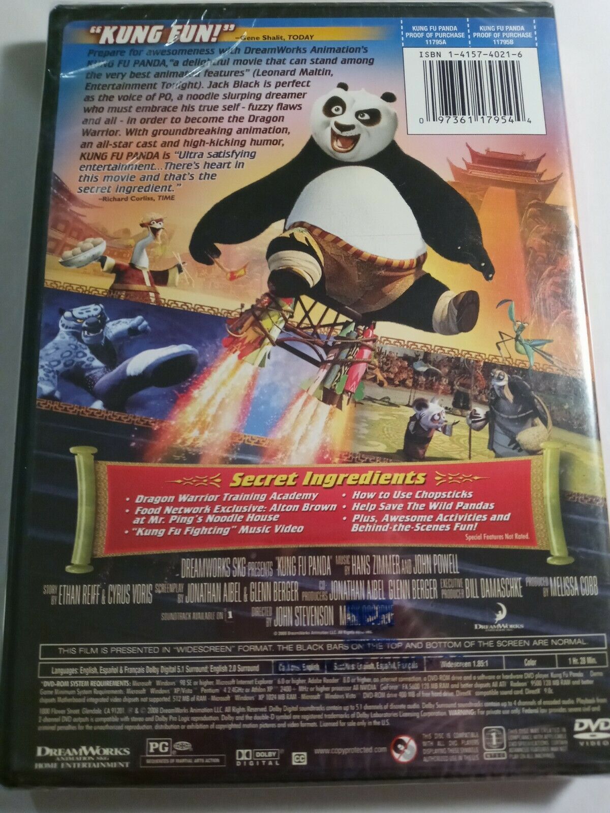 Kung Fu Panda (Widescreen Edition) - DVD 2008 BRAND NEW SEALED - DVDs ...