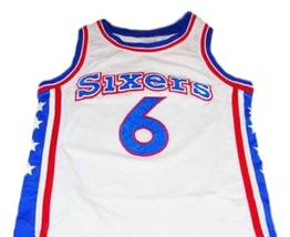 Julius Erving Dr J Custom Philadelphia Basketball Jersey Sewn White Any Size image 4