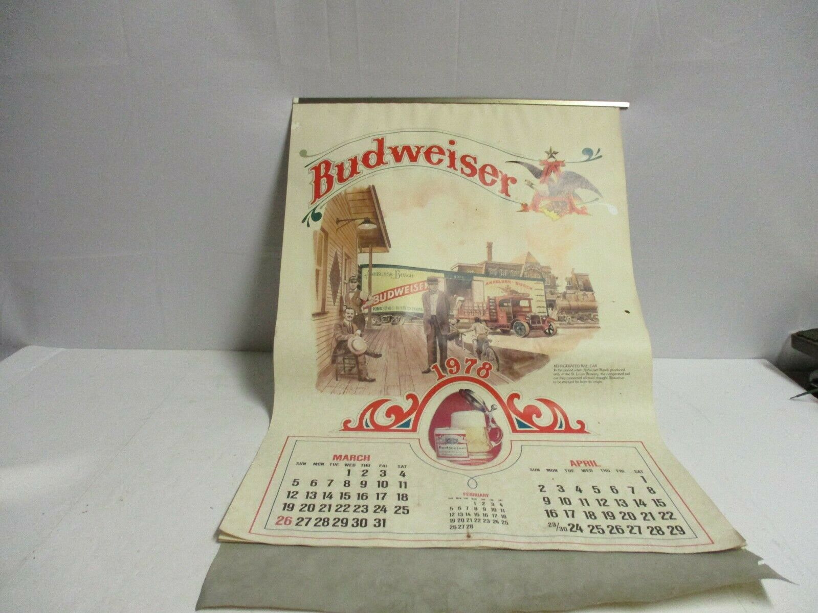 1978 BUDWEISER CALENDAR Anheuser Busch Brewery Carriages & Trucks