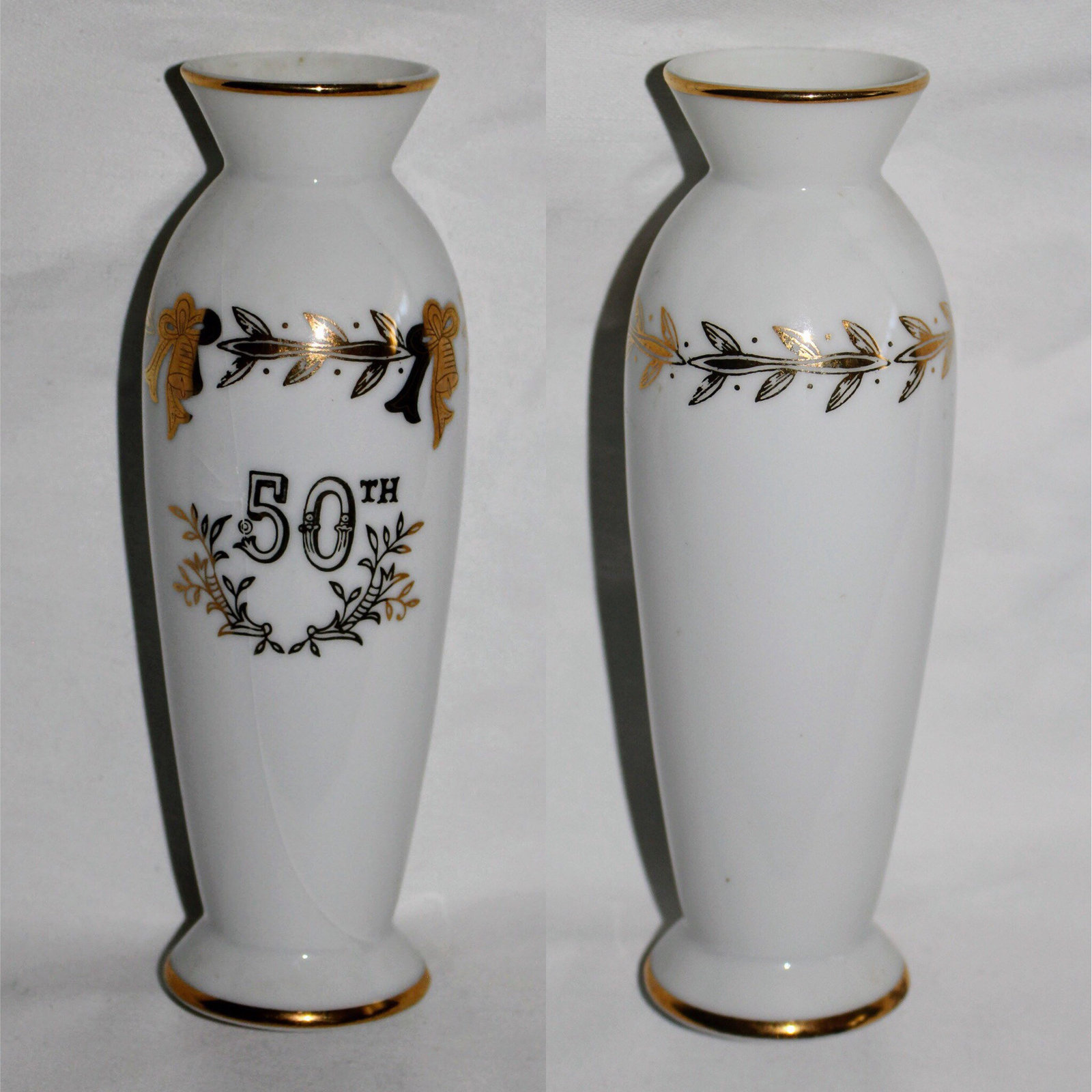 Primary image for Vintage Lefton China Vase 50th Anniversary 4655