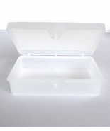 Bar Soap Box Lot Travel Dish Plastic Closing Lid White Container 4 8 or ... - $8.69+