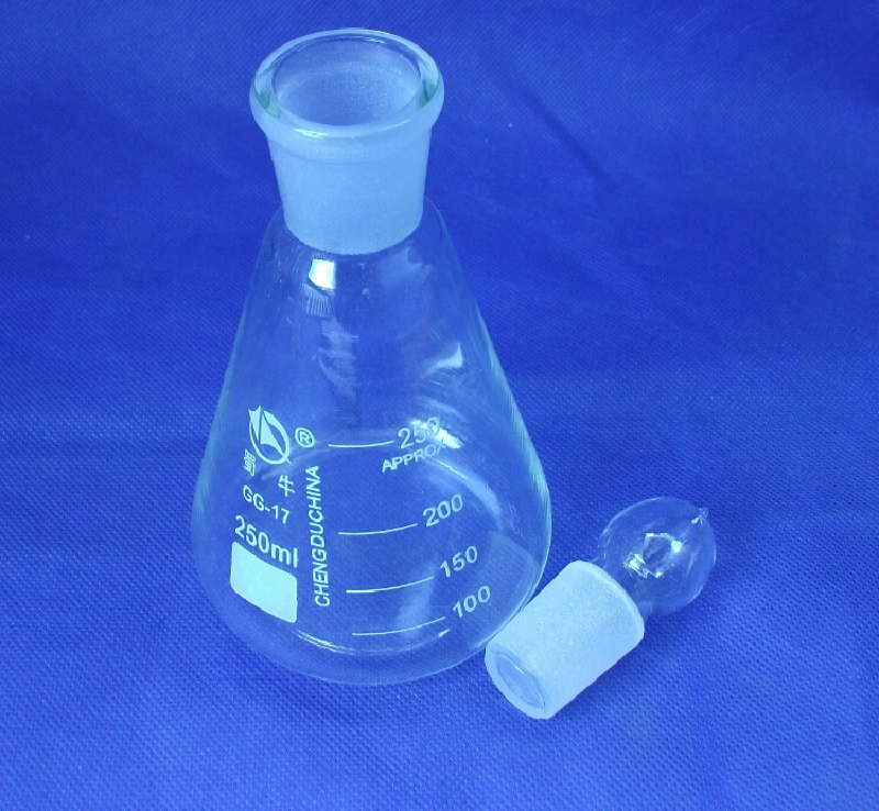 Glass Erlenmeyer Flask 502000ml Conical Flasks with Cap Chemistry Lab