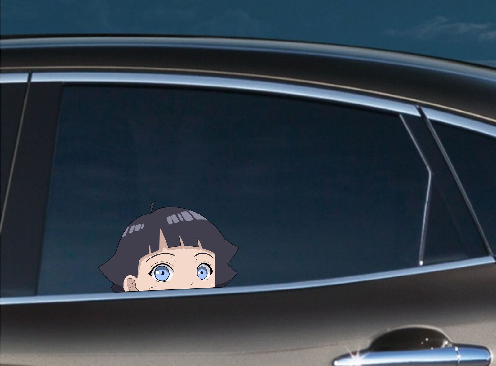 Himawari Peeking Car Tablet Bumper Window Vinyl Decal Anime Stickers Naruto JDM