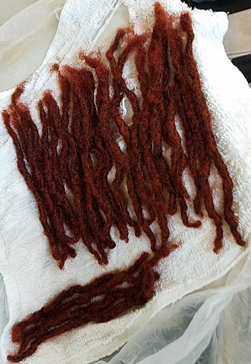 100% Nonprocess Human Hair handmade Dreadlocks 10 pieces 10-11'' Copper red