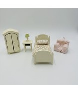 pottery barn kids dollhouse furniture bed table closet toys  - $74.25