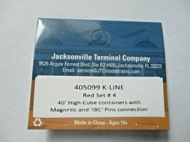 Jacksonville Terminal Company # 405098 K-Line Red Set # 3, 40' Container (N) image 4