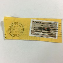 Vintage Oct 18, 1991 USED Stamp Royal Wulff Shreveport Louisiana - $4.70