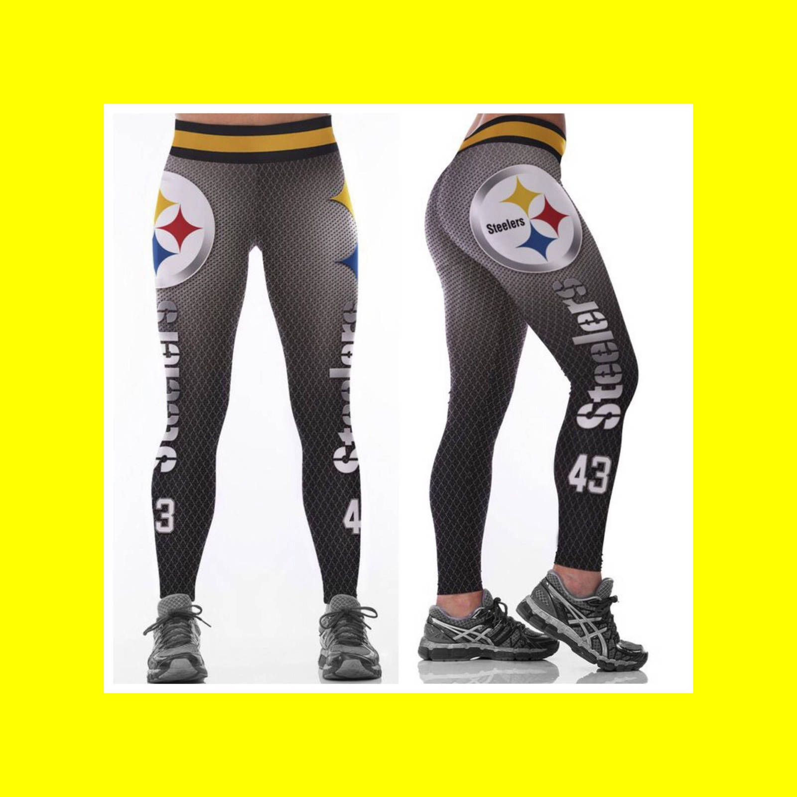 NFL PITTSBURGH STEELERS Leggings -#43 Women Fan Gear // Football Fan ...