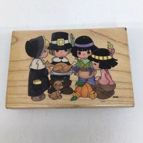 Primary image for Stampendous UP007 Thanksgiving Day Precious Moments Wood Mount Rubber Stamp 1996