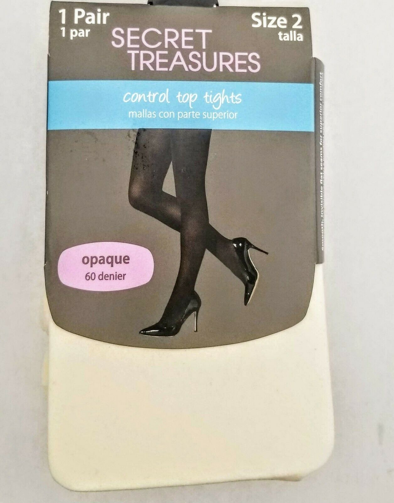 Control Top Tights Opaque Cream Various Sizes 1 5 Stockings & Thigh