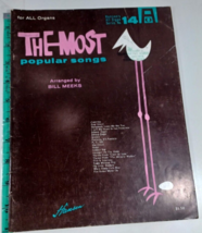 1963 All Organ The Most Popular Songs Hits Sheet Music Song Book Hansen - $6.44
