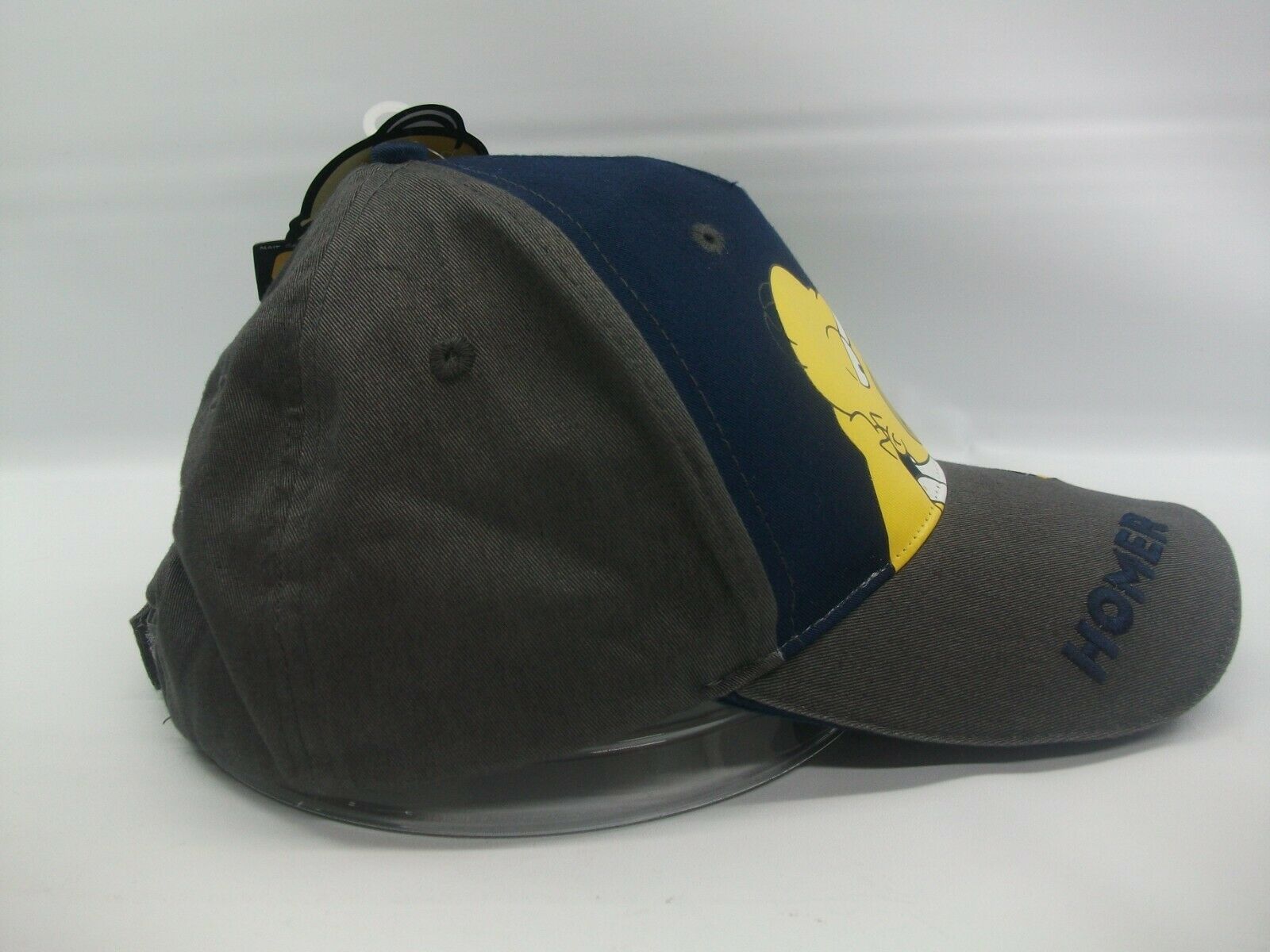Homer Simpson Beer The Simpsons Hat Blue Gray Hook Loop Baseball Cap w