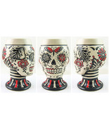 Day of the Dead 2561 Sugar Skull 3D Shaped Wine Goblet Cup Vase 22 oz  R... - $35.64
